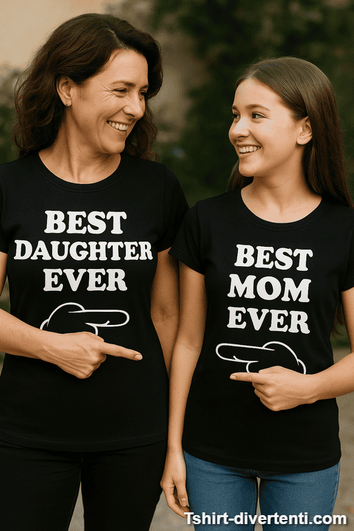 Magliette mamma e figlia Best Mom Daughter Ever