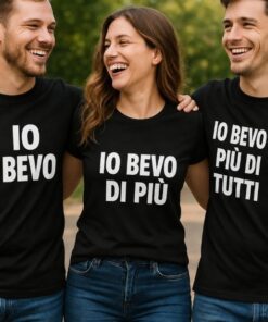 Set di tre magliette divertenti io bevo