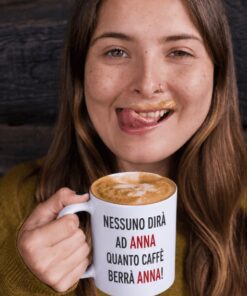 Tazza divertente caffè con nome a scelta