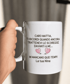 Tazza divertente coppie scoregge con nome a scelta