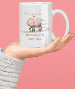 Tazza divertente l'amore è invecchiare con te