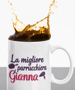 Tazza divertente migliore parrucchiera con nome a scelta