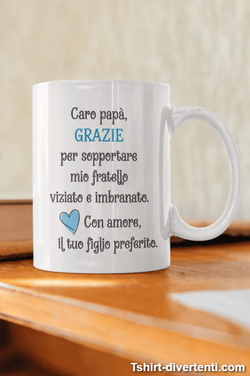 Tazza divertente per papà figlio preferito