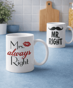 Tazze di coppia Mr e Mrs Right